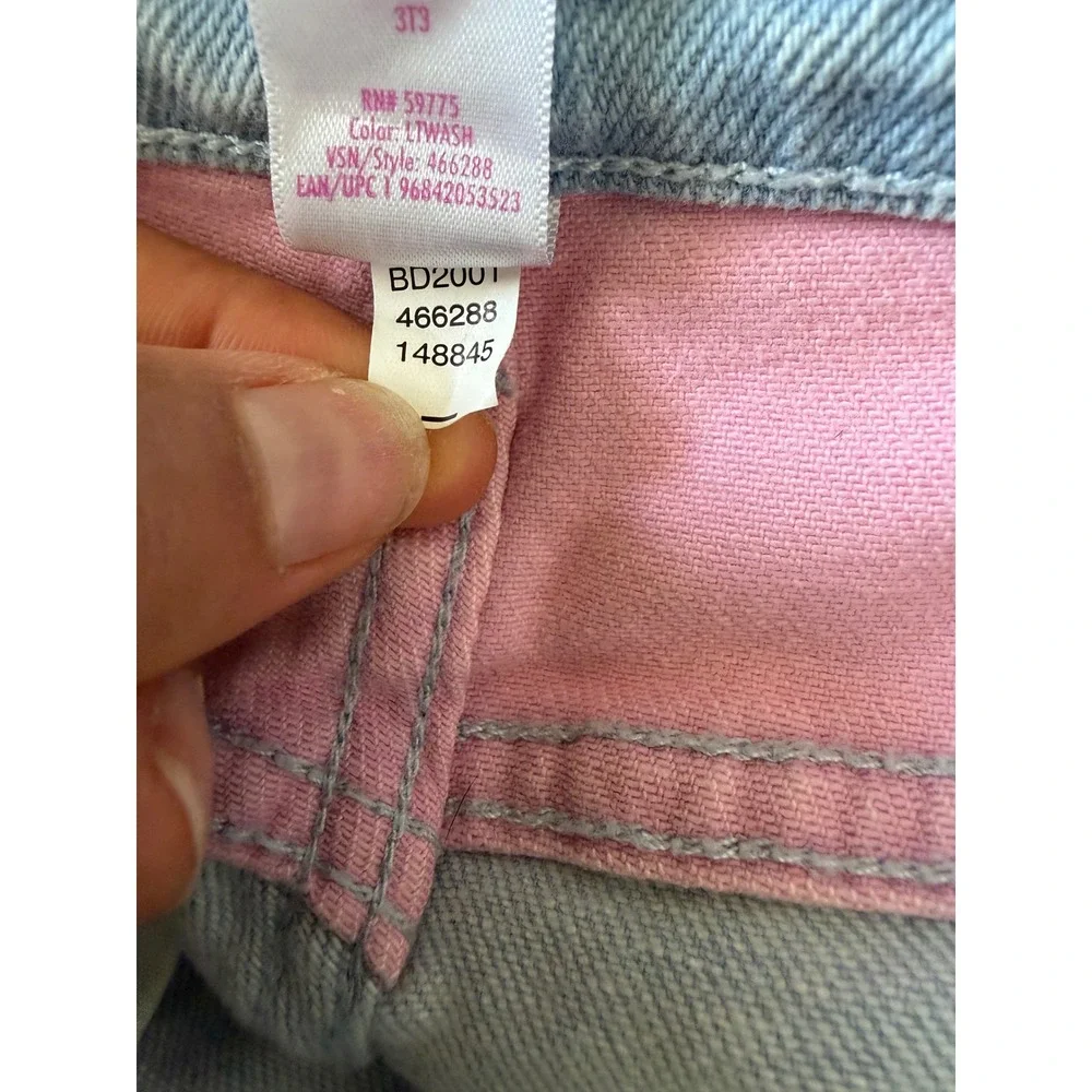 Y2K Justice x Care Bears Girls Colorblock Flare Jeans Size 12 Light Wash Retro